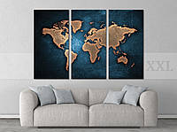 Модульна картина Poster-land Карта світу Art-142_XXL KC, код: 6501835