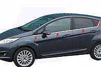 Молдинг стекла (8 шт., нерж.) Carmos - Турецкая сталь для Ford Fiesta 2008-2017 гг AB