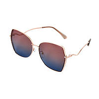 Солнцезащитные очки LuckyLOOK 578-297 Фэшн-классика One Size Коричневый+ Синий KC, код: 6885768