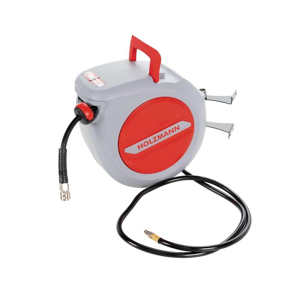 Котушка для шланга Holzmann LSR20AIR ПВХ 20 м автоматичне змотування для стиснутого повітря, фото 1