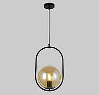 Подвесной светильник с кофейным шаром 20 см Lightled 916-40-1 BK+BR KC, код: 8123303