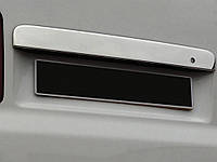 Накладка над номером для распашных дверей (нерж) Carmos - Турецкая сталь для Volkswagen T5 Multivan 2003-2010