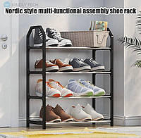 Стойка стеллаж для обуви 4-х ярусная универсальная Shoe Rack LY-530, Этажерка для обуви tvd