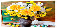Картина на холсте Декор Карпаты Цветы 50х100 см (c1018) KC, код: 741426