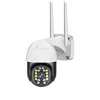 IP камера видеонаблюдения Tuya C18 Wi-Fi 3MP уличная с удаленным доступом White (3_00465) SP, код: 7557185