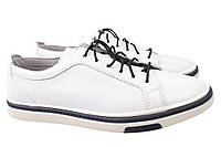 Кеди чоловічі з натуральної шкіри на низькому ходу на шнурівці колір Білий Vadrus 335-21DTC 4 KC, код: 7394677