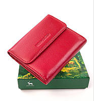 Маленький кожаный кошелек на магнитах Marco Coverna 2047A-2 (17137) красный DH, код: 8058063