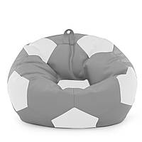 Кресло мешок Мяч Оксфорд 120см Студия Комфорта размер Большой Серый + Белый IN, код: 6498895