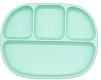 Детская четырех-секционная силиконовая тарелка с присоской 2Life Мятный (n-10233) IN, код: 8038021