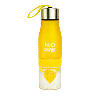 Спортивна пляшка-соковижималка H2O Water bottle Yellow Жовтий BM, код: 181753