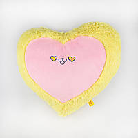 Мягкая игрушка Kidsqo Подушка сердце кот 43см Желто-розовая (KD657) IN, код: 2544169