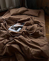 Комплект постельного белья сатин SADA Lux двуспальный коричневый (45474) IN, код: 8260299