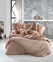 Комплект постельного белья Renovation of home DF 384042 бежевый оранжевый Евро IN, код: 8060133