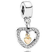 Серебряная подвеска-шарм Pandora Всегда в моем сердце 791421CZ XN, код: 7359797