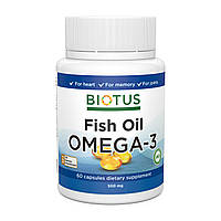 Омега-3 исландский рыбий жир Omega-3 Fish Oil Biotus 60 капсул IN, код: 7289452