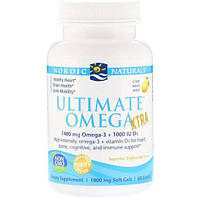 Омега 3 Nordic Naturals Ultimate Omega Xtra 1000 mg 60 Soft Gels Lemon IN, код: 7518203