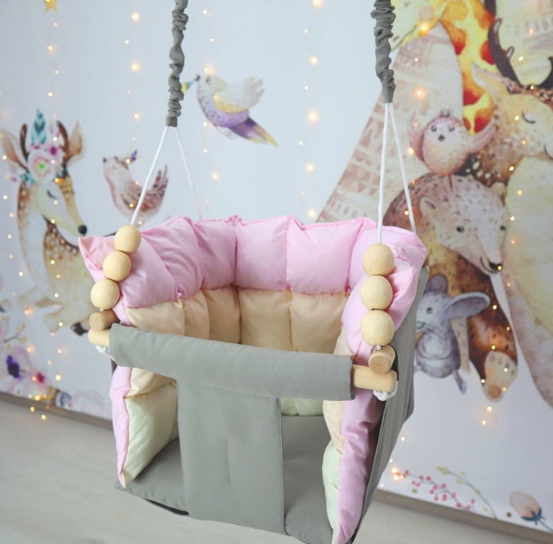 Підвісні гойдалки Мальвінка з матрацом! гойдалка для дітей, фото 1