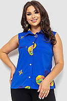 Блуза без рукавів з принтом синій 102R068-6 Ager M-L BM, код: 8233184