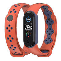 Ремешок MiJobs Sport Style для Xiaomi Mi Band 5 6 Orange Blue BM, код: 6717745