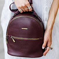 Кожаный мини-рюкзак BlankNote Kylie Марсала (BN-BAG-22-marsala) BM, код: 778274