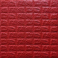 Декоративна панель 3D самоклейка під цеглу Червоний Sticker Wall 700x770x7мм (008-7) BM, код: 8147953