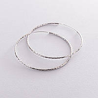 Серьги - кольца в серебре (6.1 см) 122957 Оникс IN, код: 6733970