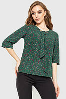 Блуза с принтом зеленый 230R150-4 Ager XS IN, код: 8225081