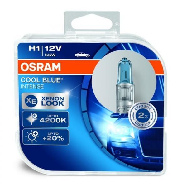 Лампа 12V H1 55W 4200K +20% Cool Blue "Osram" (Box-2шт) (64150 I-BOX) АКЦИЯ AB - фото 1 - id-p2172257638