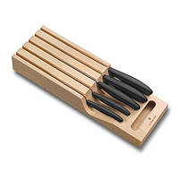 Набор кухонных ножей и подставки Victorinox Swiss Classic In-Drawer 6 предметов Черные (6.714 BM, код: 1709182