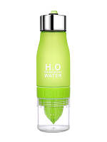Пляшка для води та напоїв H2O з цитрусовою соковичавницею 650 мл Зелена (SUN0031) IN, код: 181701