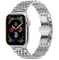 Браслет BeWatch для Apple Watch series 3 | 4 | 5 | 6 с шириной корпуса 42|44mm Link стальной IN, код: 2613048