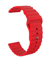 Ремешок BeWatch силиконовый 20мм для смарт часов универсальный Wave Красный (1010704) IN, код: 2657421