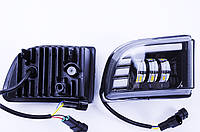 Додаткові LED фари - Chevrolet Lacetti 45W+DRL Біла металевий корпус+крипленя "ЛІДЕР" AB