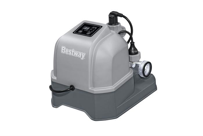 Хлоргенератор-озонатор для басейнів Bestway 58678 Фільтр-насос грубої очистки Система солоної води