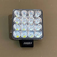 Фара-LED Квадрат 48W 80*80*20mm (3W*16) 10-30V Дальний/Spot+ сробоскоп (MINI 48W) (1шт) AB