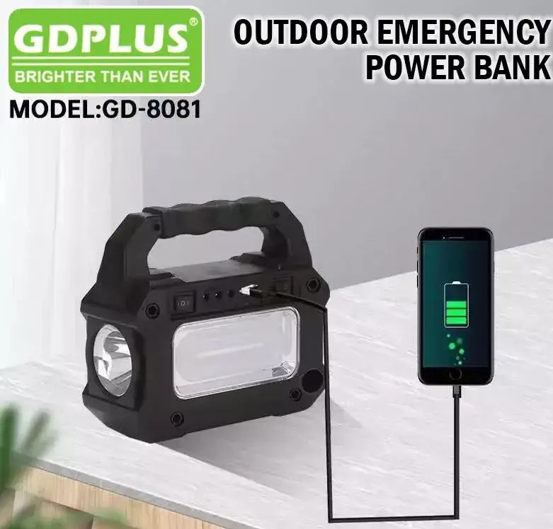 Портативна сонячна станція GDPlus GD-8081 (13800mAh) FM-радіо + Bluetooth AB - фото 2 - id-p2172251341