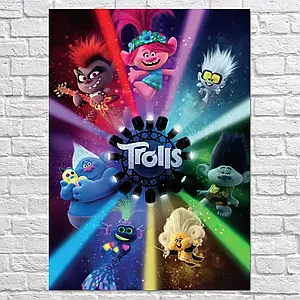 Плакат "Тролі, мультфільм, Trolls", 60×43см