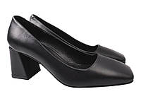 Туфлі жіночі з натуральної шкіри на великому каблуці Чорні DaCota 36-21DT 37 BM, код: 7364932