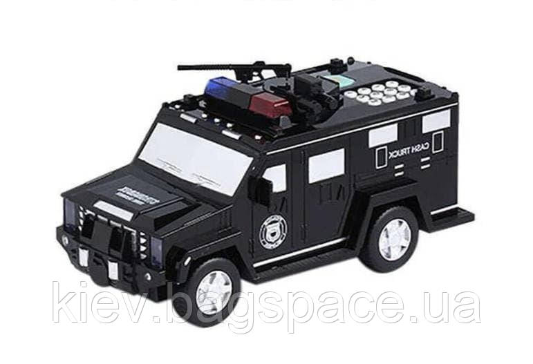 Копилка-сейф електронна з кодовим замком і відбитком Hummer Машинка поліцейська KB, код: 2553453