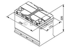 Акумулятор BOSCH S4 Silver 95Ah, EN 830, for JAPAN правий "+", ( Bosch 0 092 S40 280) 306*173*225 (Д*Ш*В)