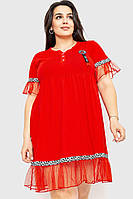 Платье свободного кроя красный 231R6444 Ager 4XL BM, код: 8225001