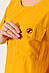 Блуза жіноча з коротким рукавом  гірчичного кольору 176171M, фото 4