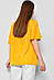 Блуза жіноча з коротким рукавом  гірчичного кольору 176185M, фото 3