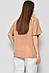 Блуза жіноча з коротким рукавом  бежевого кольору 176189M, фото 3