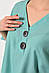 Блуза жіноча з коротким рукавом  м'ятного кольору 176198M, фото 4