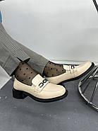 Туфлі жіночі MyClassic SK08-0646 APRICOT світло-бежеві шкіряні 37, фото 4