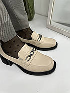 Туфлі жіночі MyClassic SK08-0646 APRICOT світло-бежеві шкіряні 37, фото 5