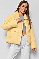 Куртка женская демисезонная желтого цвета 176849P