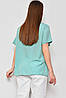 Блуза жіноча з коротким рукавом  м'ятного кольору 176168P, фото 3