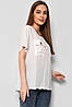Блуза жіноча з коротким рукавом  білого кольору 176169P, фото 2